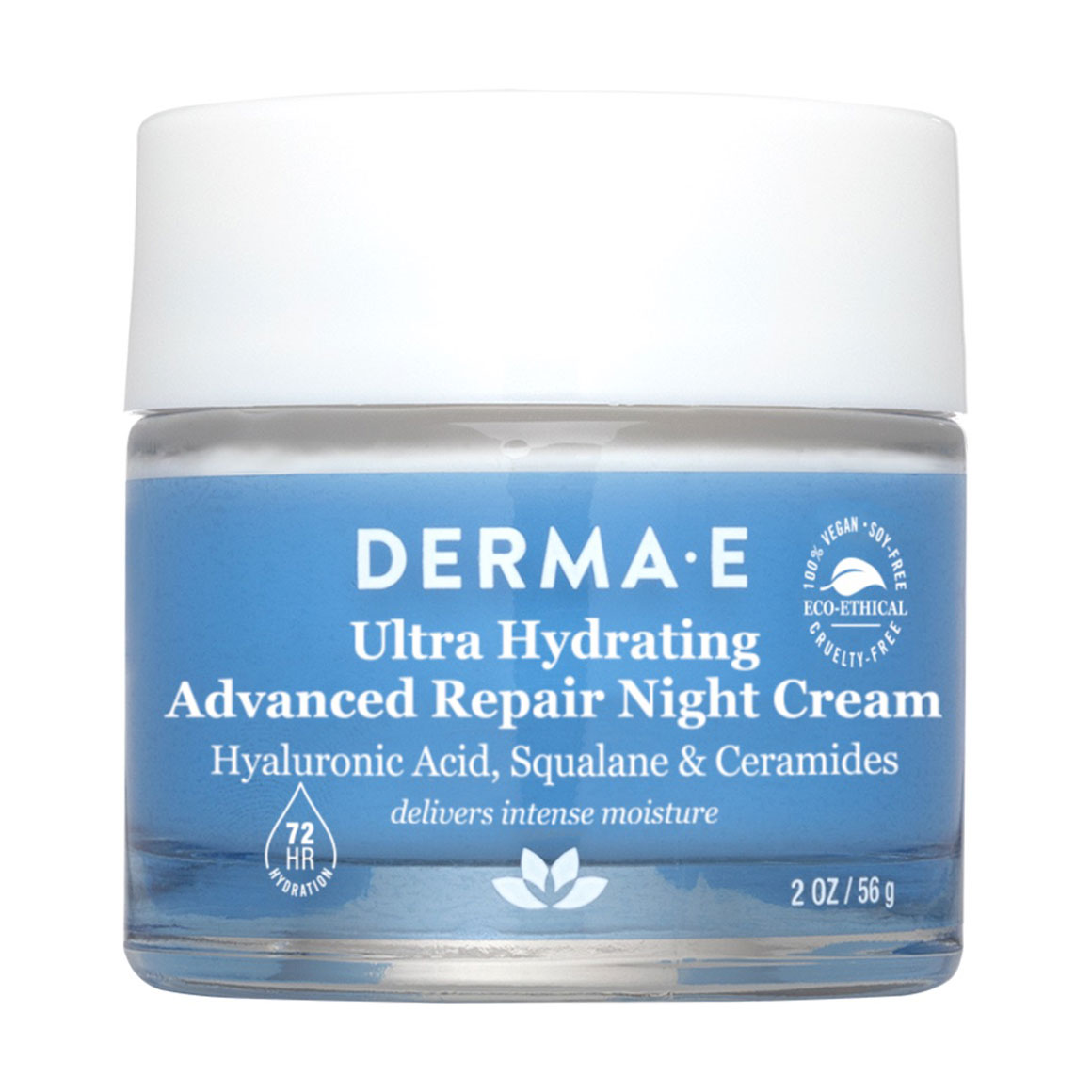 Нічний зволожувальний крем для обличчя Derma E Ultra Hydrating Advanced Repair Night Cream, 56 г